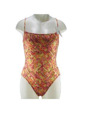 Colorful Mosaic Print One-Piece Swimsuit By I.N.C. Size S